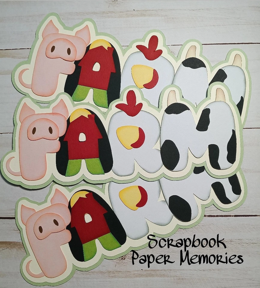 Scrapbook Piece, animals,  Farm, Scrapbook Title, FARM  TITLE  - Image 1 of 1