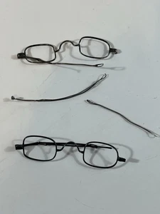 Brillengestell Schiebebügel Brille Bürgerkrieg Ära DEFEKT NUR FÜR TEILE - Bild 1 von 9