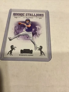 2024 Panini Contenders Football - Rookie Stallions J.J. McCarthy RC Vikings Card - Picture 1 of 4