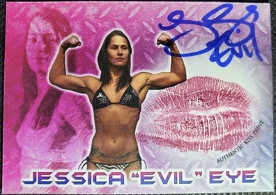 Jessica "Evil" Eye UFC & MMA Fighter 2015 Collectors Expo Autographed Kiss Card - Image 1 of 3