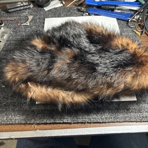 70er Jahre Vintage Fell Wintermütze von Sears, L Mütze. Muskratte ??? - Bild 1 von 3