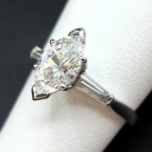 ENORME ANILLO DE BODA SOLITARIO DE DIAMANTES NATURALES DE 1,53 QUILATES con detalles de platino - Imagen 1 de 16