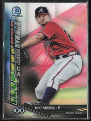2017 Bowman Chrome #BSU-MS Mike Soroka Bowman Scouts' Updates - Image 1 of 2