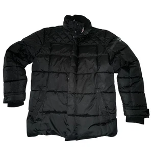 Ben Sherman Quilted Puffer Jacket Mens XL Black Polyester Outdoors READ - Picture 1 of 20