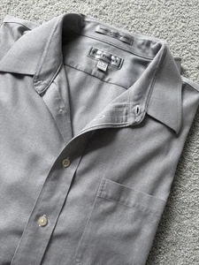 Herren 17 1/2-35 Oberhemd Paul Fredrick Grau Langarm Button Down Bügelfrei - Bild 1 von 5
