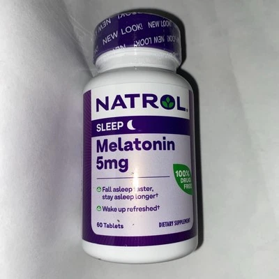 Natrol Melatonina 5 mg Extra Fuerza 60 Comprimidos - Nuevo y Sellado Foto 1 de 2