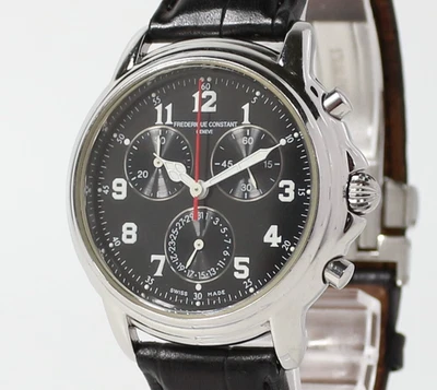 [Near MINT] Frederique Constant FC285x3A5/3A6 37mm Chrono Black Qz Men's Watch - Image 1 of 4