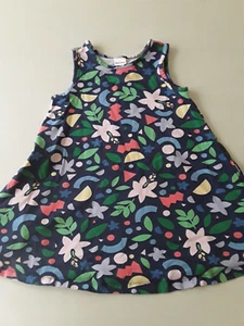 Hanna Andersson Girls Sz 110 US 5 Floral Tunic Tank Dress Pockets - Picture 1 of 7