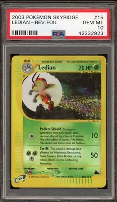 Pokemon Ledian Skyridge Reverse Holo Rare #15 PSA 10 Gem Mint - Image 1 of 2