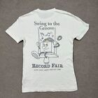 Abercrombie Fitch T-shirt Męski Rozmiar S Biały Krótki rękaw Record Fair Logo Dorośli