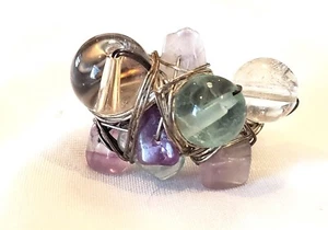 Handmade Custom Silver Wire Wrap Ring by Megan Green Jewelry Size 6 - Picture 1 of 2