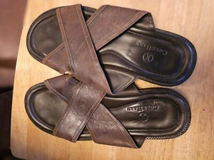 Sandalias COLE HAAN de cuero marrón para hombre 12 chanclas - Imagen 1 de 2