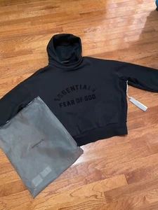 NWT SOLD OUT Fear Of God Essentials Hoodie “Jet Black” NWT size small - Picture 1 of 13