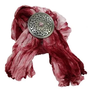Ladycrow gemischt rosa Pongee Seidentuch mit keltischem Knoten Schal Ring - Bild 1 von 1