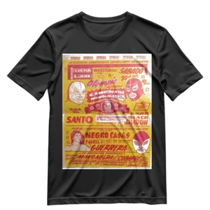Lucha Libre T-Shirt 1986 EL SANTO VS BLACK SHADOW Grafik Shirt S-XXXL - Bild 1 von 7