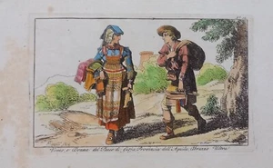 Mann und Frau aus dem Land der Freude, Provinz des Adlers, Abruzzen Ultra. " 1816 - Bild 1 von 1