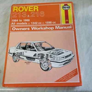 ROVER 213 & 216 HAYNES WORKSHOP MANUAL 1984-1988. All models 1342/ 1598 cc. R1A - Picture 1 of 2