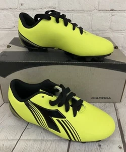 Diadora 716983 C001 Avanti MD JR Youth Kid's Soccer Cleats Yellow Black US 11.5 - Picture 1 of 13