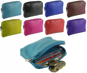 Small Soft Leather Credit Card Holder Coin Zip Purse - 8 colours Golunski - Picture 1 of 11