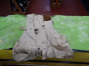 VTG Bob Allen Duck Hunting Shooting Vest Game Pouch Tan Mens large Left Handed - Picture 1 of 9
