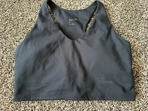 Gap Large Black Sports Bra Crop Top New - Picture 1 of 3