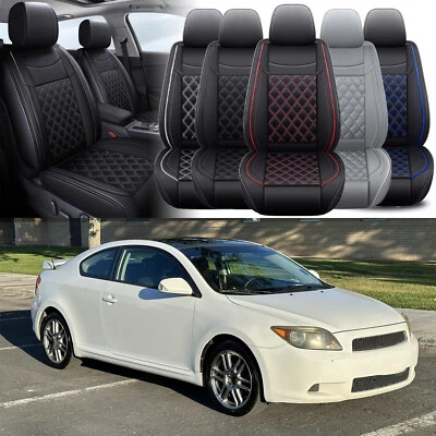 Full Set Car Seat Cover PU Leather Front + Rear Cushion Deluxe For Scion TC xB - Image 1 of 4