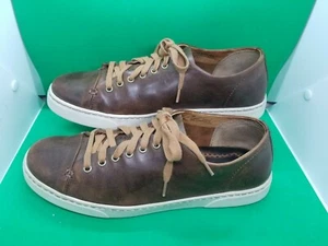 Geboren Herren H38626 Braun Leder Leger Schnürung Niedrig Sneaker Schuhe Größe 9M - Bild 1 von 12