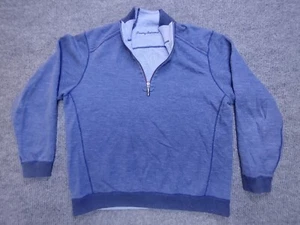 Tommy Bahama Sweatshirt Herren X-Large blau bestickt 1/4 Zip Outdoor Golf  - Bild 1 von 10