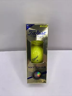 Paquete de 3 pelotas de golf Titleist NXT Tour S funda (amarillo) Foto 1 de 4