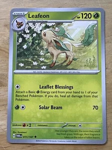 Leafeon - 011/167 - Non-Holo - Twilight Masquerade - NM/M Pokemon Card - Picture 1 of 2