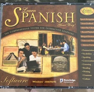 Learn Spanish Your Way Audio 3 CD Set Windows 2000/98/95 Speaking Vocabulary  - Picture 1 of 6