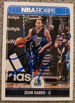 2017-18 Panini NBA Hoops Devin Harris Signed Auto #131 Dallas Mavericks - Image 1 of 2