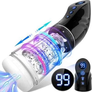 Male Masturbaters Automatic HandsFree Rotating Cup Thrusting Stroker Lubricants - Picture 1 of 7