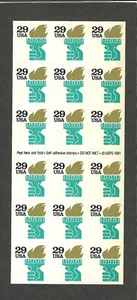 #2531Ae 29c  LIBERTY TORCH BOOKLET PANE OF 18  STAMPS MNH UNFOLDED - Picture 1 of 2