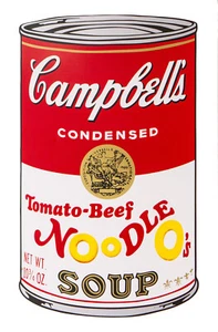 Andy WARHOL "Campbell ́s Soup Tomato-Beef Noodleo's" 1985 Original Siebdruck - Bild 1 von 1