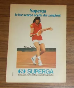 Rara pubblicità vintage SUPERGA scarpe da tennis Adriano Panatta 1979 - Foto 1 di 1