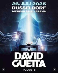 David Guetta 2 FOS Tickets Düsseldorf Sa. 26.07.25. Front of Stage-Zugang West - Bild 1 von 2