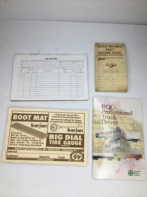 4 VTG Trucking Ephemera 80s-90s Barjan Daily Record Book, Trip Sheet Logbook G4 - Image 1 of 4