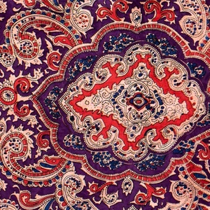 Wyoming Traders Wild Rag Plum Maroon Paisley 100% Silk Western Scarf 34.5" - Picture 1 of 2