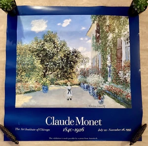 Poster vintage Claude Monet mostra d'arte ART INSTITUTE CHICAGO 1995 - Nuovo in confezione! - Foto 1 di 10