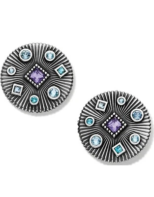 Pendientes Brighton HALO RAYS Post Tanzanita Púrpura y Múltiples-NUEVO CON ETIQUETAS con Bolsa de Tela Foto 1 de 3