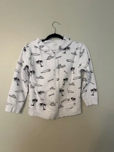 Pacsun youth hoodie logo black and white with logo and beach theme - Picture 1 of 2