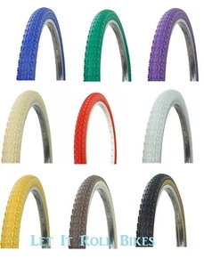 PAR (2 piezas) Neumáticos de Bicicleta 24" X 2.125 Lowrider Cruiser BMX Bicicletas MTB - Imagen 1 de 14