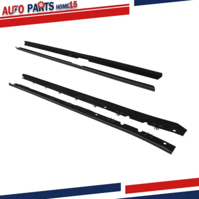 Window Weatherstrip Felt Seal Kit For 1984-88 1989 Chevrolet Corvette 4pcs Black - Image 1 of 4