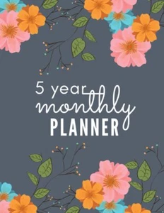 5 Year Monthly Planner 60 Months Yearly Planner Monthly Calendar Undated Flor... - Picture 1 of 2