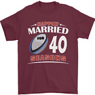 40 An Mariage Anniversaire 40th Rugby T-Shirt 100% Coton