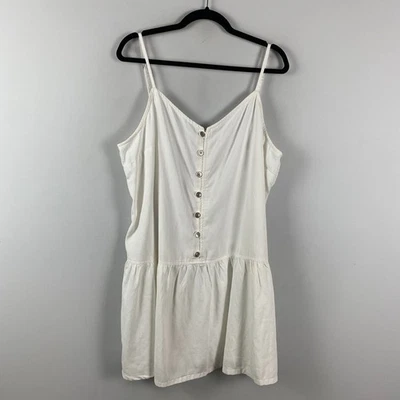 American Eagle Mini Button Front Dress Size XXL White Lyocell Cotton - Image 1 of 4