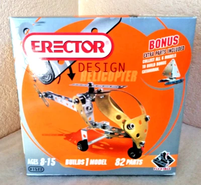 Erector Design Helicopter Building Model Toy #1522  - Image 1 of 2