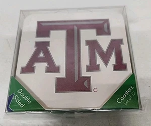 Set Of 12 NCAA Texas A&M Aggies Double Sided Logo Heavy Paperboard Coaster - Picture 1 of 5