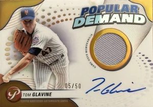 2024 Topps Pristine Popular Demand Gold Auto Tom Glavine /50 New York Mets - Bild 1 von 1